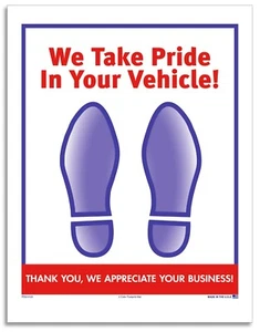RED BLUE WHITE PRIDE FOOTPRINT PAPER FLOOR MATS CAR DEALERS SERVICE CENTERS 500 - Bild 1 von 1