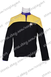 Uniform for Star Trek Voyager Cosplay Starfleet Yellow Costume Fast Shipping - Picture 1 of 7