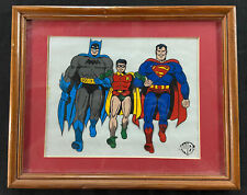 SUPERMAN, BATMAN & ROBIN WARNER BROS. ANIMATION SERICEL FRAMED