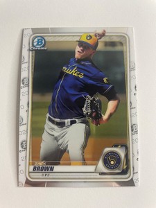 Zack Brown 2020 Bowman Chrome Baseball BDP-34 Milwaukee Brewers MLB 2nd Year