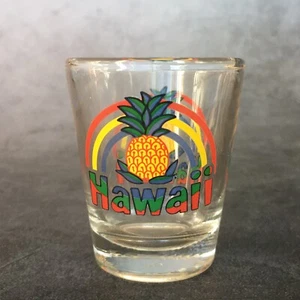 Aloha Hawaii Pineapple Rainbow Hearts Shot Glass - Picture 1 of 6
