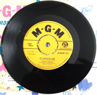 RONNIE SAVOY, IT'S GOTTA BE LOVE, 1961 MGM LABEL, SOUL & R&B, EX/EX-. - Image 1 of 2