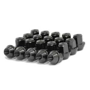 20 Black Lugs 1/2"x20 fit 1979 to 2014 Ford Mustang 13/16" Hex KIT W1X - Picture 1 of 1