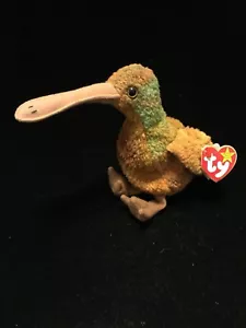 TY BEANIE BABY BEAK The Bird ORIGINAL ETIQUETA SWING CORBATA TEÑIDA - Imagen 1 de 7