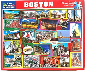 BOSTON COMP 1000 pc Puzzle City Highlights Cheers Lobster Paul Revere Stadium - Picture 1 of 5