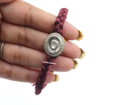 Natural Polki Pave Diamond Bracelet 925 Sterling Silver Birthday Gift For Her - Image 1 of 4