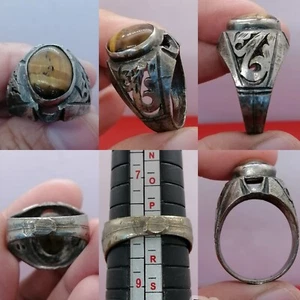 Antique Roman old tiger eye stone wonderful rare ring - Picture 1 of 1
