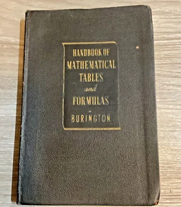 Handbook of Mathematical Tables and Formulas Richard Stevens Burlington Math - Picture 1 of 8