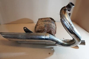 Impianto di scarico Yamaha xv535 xv 535 2yl 2gv 400 VIRAGO DANNEGGIATO - Foto 1 di 18