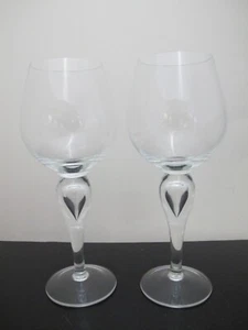 SASAKI Fine Crystal Bubble Stemware SILHOUETTE Water Goblet Glass - Picture 1 of 6
