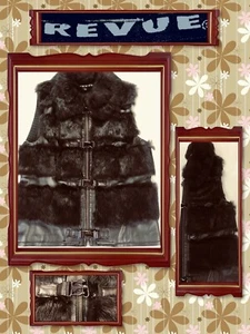 REVUE Winterweste Kunstleder & Fell Wollmischung Futter Größe Large 978122 - Bild 1 von 10