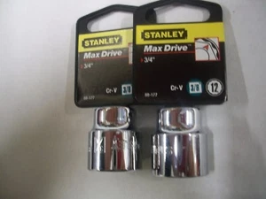 NUEVO STANLEY 3/8 pulgadas Drive 3/4 pulgadas MAX DRIVE 12 PUNTOS ENCHUFES DOS ENCHUFES - Imagen 1 de 4
