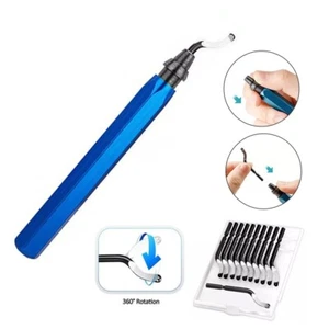 Expert Hole Hand Deburring Tool with 10Pcs Spare Burr Removal Steel Blades UK - Picture 1 of 10