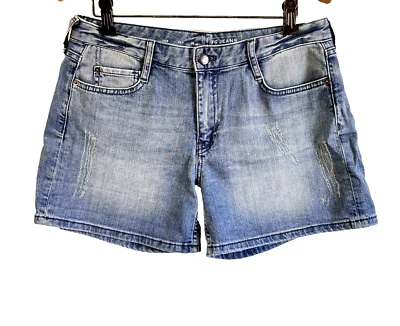 French Connection FC 牛仔裤女式浅色迷你短裤,尺寸 4 — 第 1/4 张图片