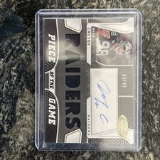 Maxx Crosby 2022 Certified Piece Of The Game Autograph 03/49 Player Worn Jersey