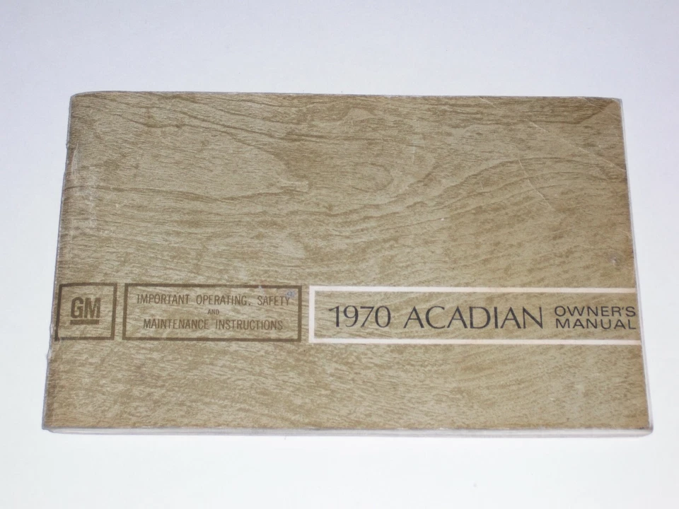 1970 ACADIAN OWNERS MANUAL(CANADIAN NOVA-SIZED PONTIAC) - NEW, UNRESERVED!! - Image 1 of 1