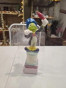 Disney Pinocchio Jiminy Cricket Photo Frame Holder Statue Holding Umbrella 10" - Picture 1 of 9