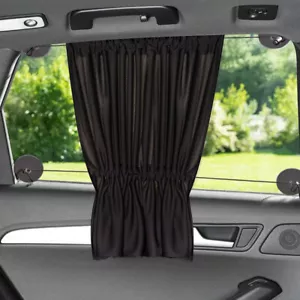 2pcs Car Sunshade Side Window Suction Privacy Curtains Cover UV Protector - Picture 1 of 12