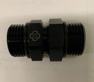 X478 -10 ORB to -10 ORB Clockable O Ring Boss Adapter AN Fitting  BLACK - Picture 1 of 4