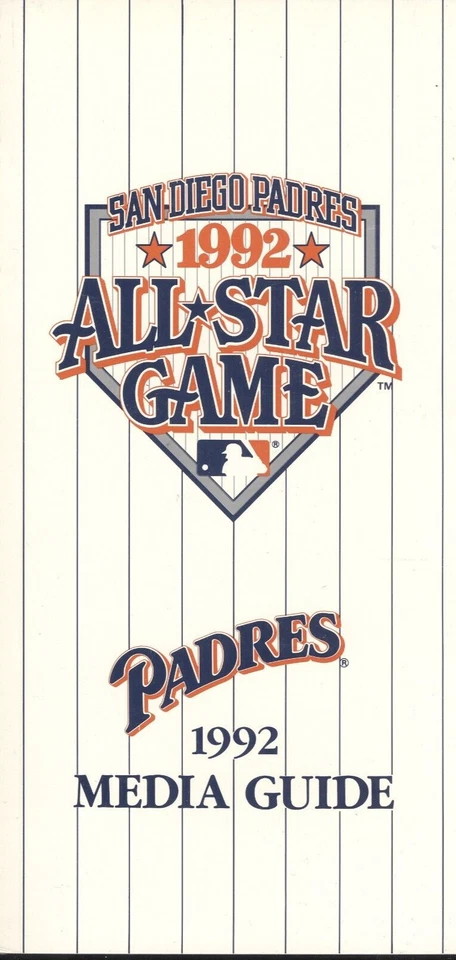 1992 San Diego Padres Media Guide: All-Star Game Logo - Image 1 of 1