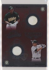2002 Playoff Absolute Memorabilia Materials Miguel Tejada Eric Chavez #TT-22