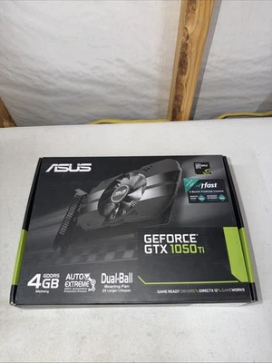 ASUS GeForce GTX 1050 Ti 4GB GDDR5 Graphics Card HDMI DVI DP, PH-GTX1050TI-4G - Image 1 of 4