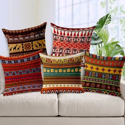 Jute 150TC Cushion Covers, Set of 5 20 x 20 Inch Multicolour - Image 1 of 4
