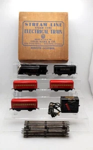 Marx 3893 Vintage O NYC 0-4-0 Steam Locomotive w/ Tender & Passenger Cars/Box - Picture 1 of 7
