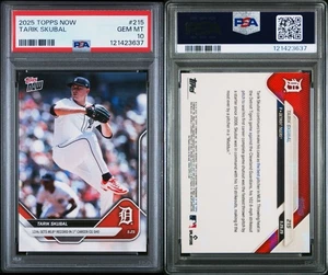 PSA 10 Super Low Pop! 2025 Topps Now - Tarik Skubal #215 Tigers 13K CG SO - Picture 1 of 1