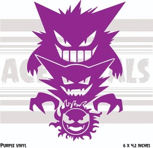 Pokemon - Gengar Evolution - Calcomanía de vinilo - Imagen 1 de 4