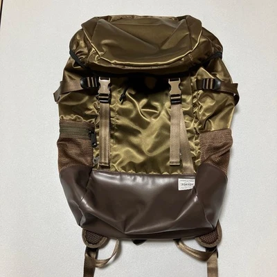 Mochila PORTER SAC'S BAR STORM Marrón Nueva Sin Usar Nylon PVC JAPÓN Foto 1 de 4