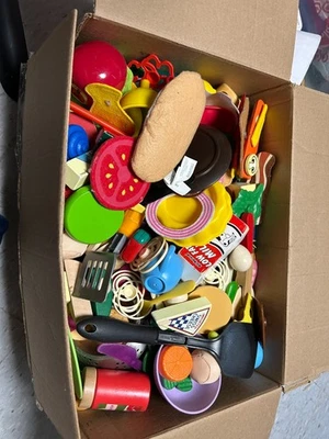 Massive Lot of Melissa & Doug Toy Play Food - Plates Pots Pans Utensils SETS - Image 1 of 4