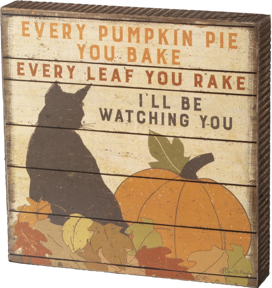 Letrero de caja Primitives de Kathy I'll Be Watching You, gato Foto 1 de 1