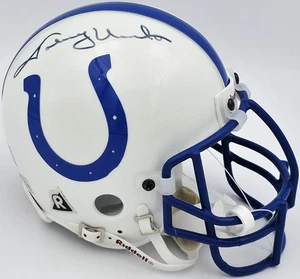 Johnny Unitas Autographed Baltimore Colts White Mini Helmet Beckett BAS #AE16689 - Picture 1 of 7