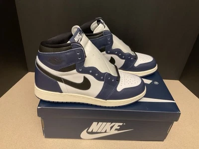 ¡Nuevo! Zapatos Nike Air Jordan 1 Retro Alto OG Azul Marino Medianoche. Jóvenes 6,5 años/mujeres 8 Foto 1 de 4
