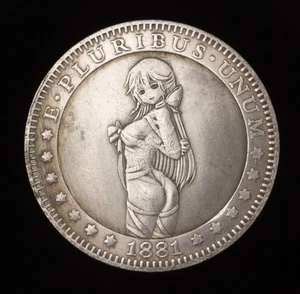 Moneda Hobo Dólar Morgan 1881-CC Bonita Chica Sexy Moneda.   SEXY... #115 - Imagen 1 de 4