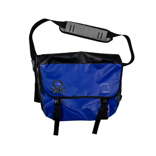 LUAR Borsa messenger Benetton vintage bicicletta ciclismo impermeabile blu tracolla