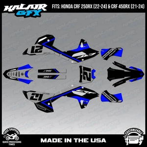 Graphics Kit for Honda CRF450RX (2021-2024) and CRF250RX (2022-24) Enigma-BLUE - Picture 1 of 4