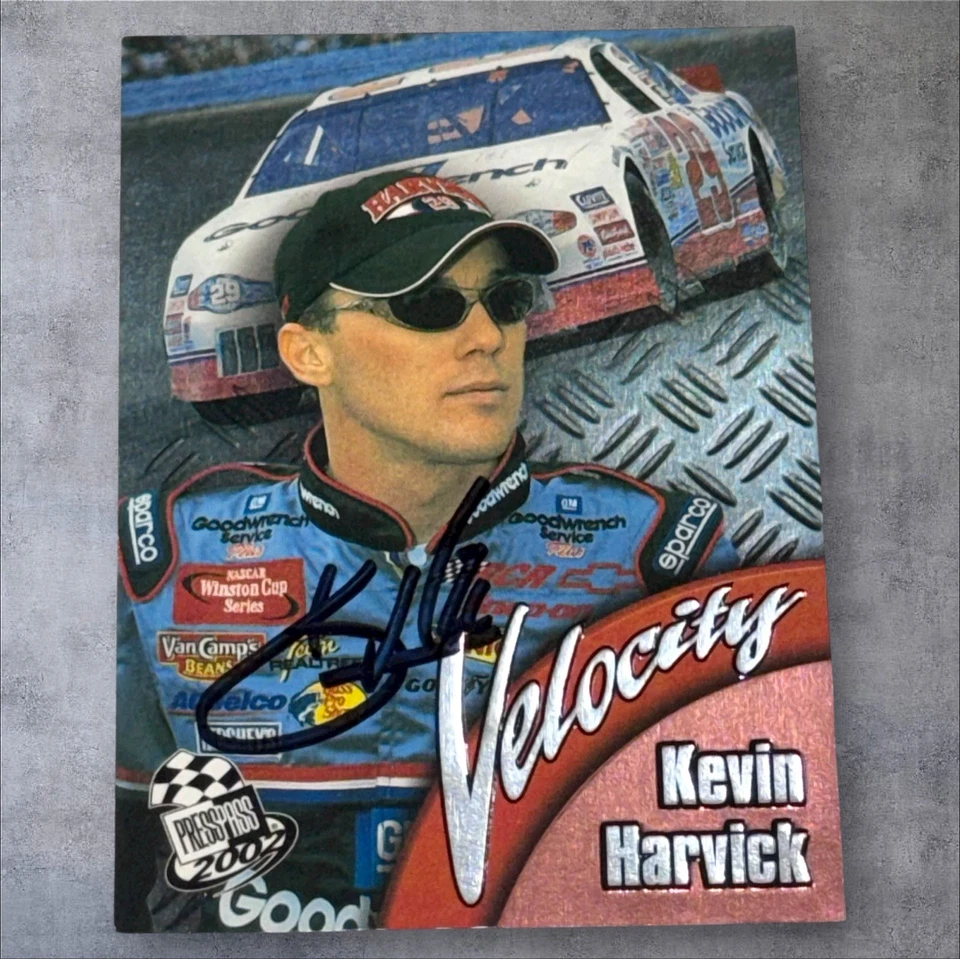 Kevin Harvick autographed NASCAR CHAMP LEGEND card 2002 PRESS PASS TOP SHELF - Image 1 of 1
