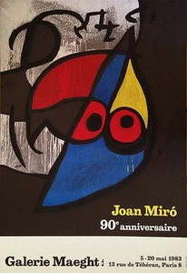 Miro Joan Affiche en lithographie Paris Art abstrait Abstraction surréalisme  - Picture 1 of 1