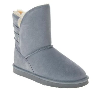 Bearpaw Mujer Kylee Bota Media Pantorrilla Sin Cordones Gamuza Comodidad con NeverWet Nueva Foto 1 de 4