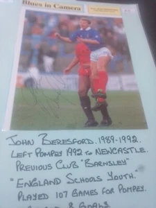 JOHN BERESFORD PORTSMOUTH FC PLAYER - Picture 1 of 1