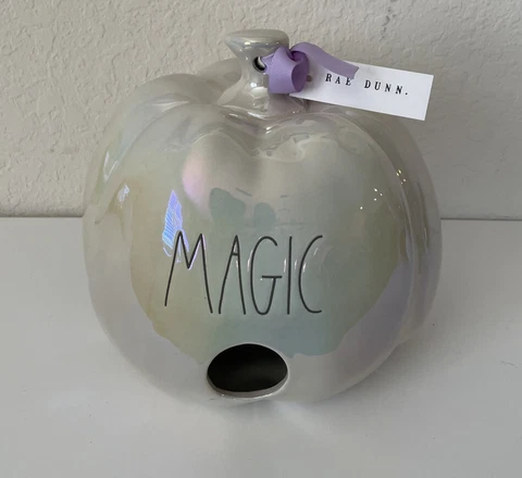 Rae Dunn by Magenta Halloween Magic Luster Pumpkin Birdhouse Decor 7.5x9” NIB Cover