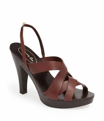 SJP by Sarah Jessica Parker Stella Slingback Heel Sandals Sz EUR 38, Brown 2249 - Изображение 1 из 4