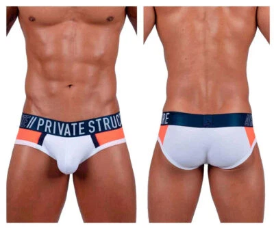 PRIVATE STRUCTURE Cotton Brief Athlete Mini Briefs White League 4388 102 - Image 1 of 4