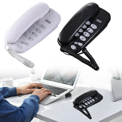 Desk Corded Landline Phone Pause Mute Redial Wired Telephone Home Office Hotel - Image 1 of 4