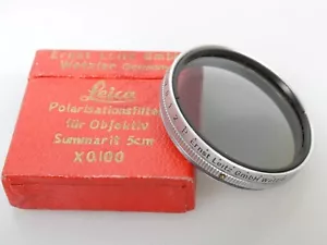 Leitz Leica Polfilter filter E41 mm XQ100 für for Summarit s. selten orig. + box - Picture 1 of 5