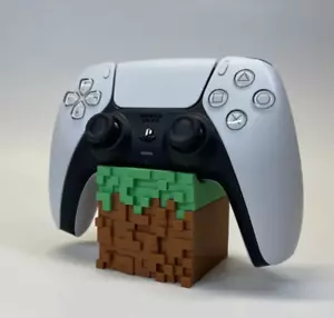 Mine Dirt Block Craft PS5 Controller Stand gaming accessory desk gift decor - Picture 1 of 3