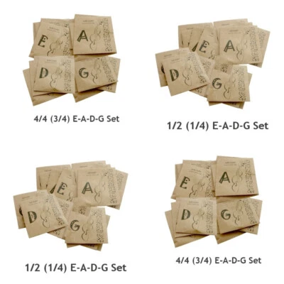 Violin String Sets and Single String E, A, D, G