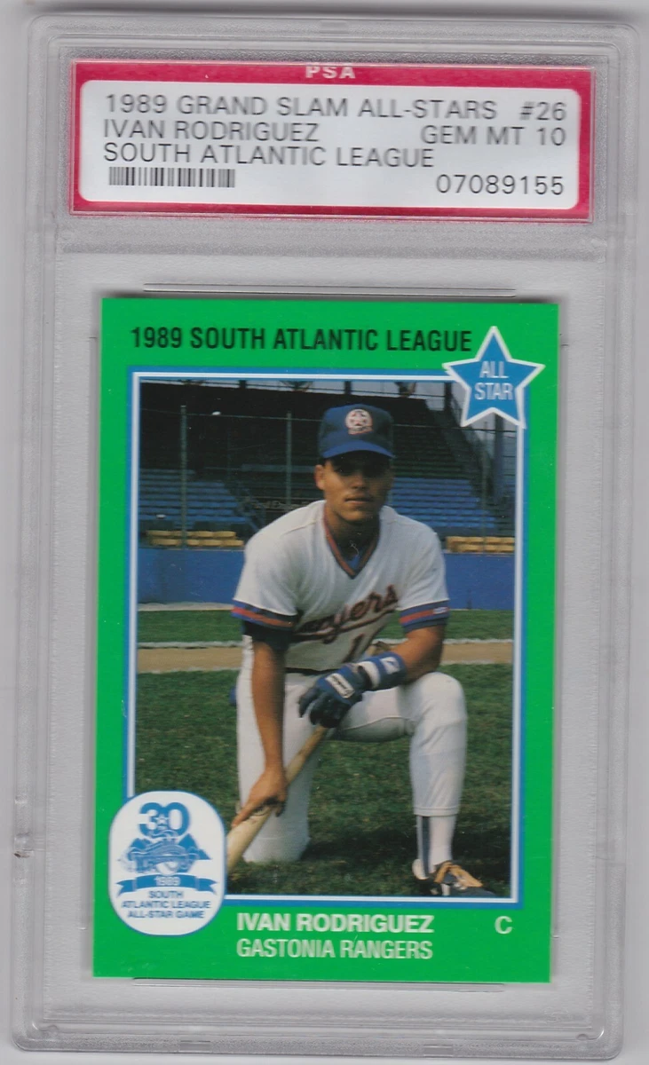 その他 1989 GRAND SLAM IVAN RODRIGUEZ PSA 9 Minor League Baseball (MiLB) Ivan Rodriguez Rookie Baseball Sports